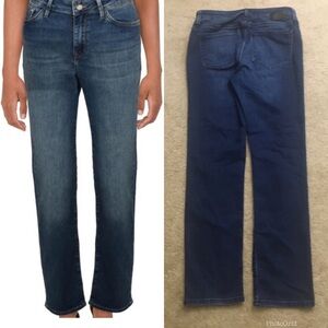 Mavi Jeans Kendra High Rise Straight Leg Jeans Medium Wash Stretch Denim Blue 30